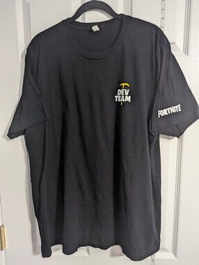Fortnite Dev Team Short Sleeve Tee - Black with Yellow Accent